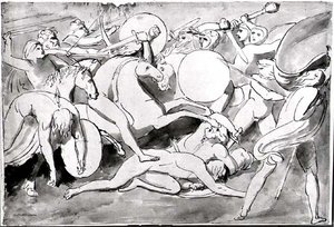 Battle scene by William Blake