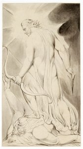 Christ Trampling Down Satan by William Blake