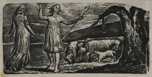 Colinet Departs in Sorrow: Riven Trunk at Right, from The Pastorals of Virgil