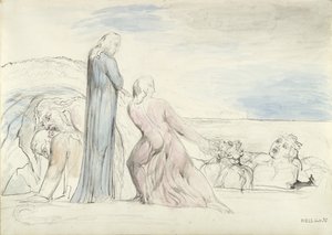 Dante seizing the Traitor Bocca by the Hair, illustration to the 