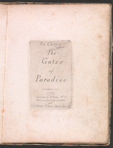 For Children. The Gates of Paradise, Plate 2, Title Page by William Blake
