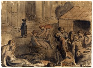Great Plague of London by William Blake