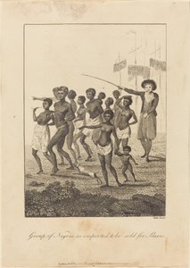 Group of black people, as imported to be sold for Slaves by William Blake