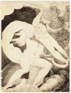 Nude Figure of a Man with Flaming Torch