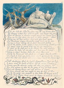 Over the hills, the vales, the cities, rage the red flames fierce... (Plate 18)