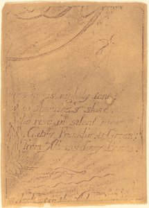 Restrike from fragment of cancelled plate for A Prophecy by William Blake