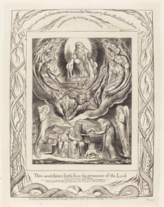 Satan Going Forth from the Presence of the Lord by William Blake
