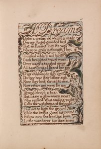 Songs of Innocence and of Experience, Plate 15, A Dream (Bentley 26) by William Blake