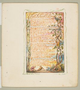 Songs of Innocence and of Experience: The School Boy, ca. 1825