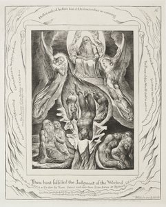 The Book of Job: Pl. 16, Thou hast fulfilled the judgment of the wicked by William Blake