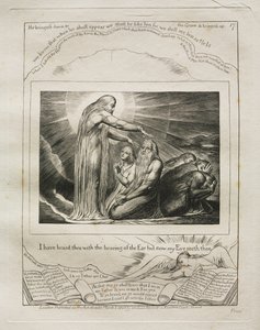 The Book of Job: Pl. 17, I have heard thee with the hearing of the Ear but now my Eye seeth thee by William Blake