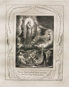 The Book of Job: Pl. 9, Then a Spirit passed before my face the hair of my flesh stood up by William Blake