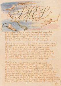 The Book of Thel, Plate 3, "Thel / I / The daughters of Mne Seraphim . . . ."