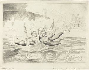 The Circle of the Corrupt Officials, The Devils Mauling Each Other by William Blake