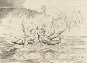 The Circle of the Corrupt Officials, the Devils Mauling Each Other by William Blake