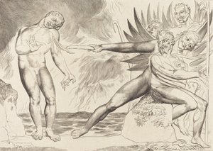 The Circle of the Corrupt Officials, the Devils Tormenting Ciampolo by William Blake