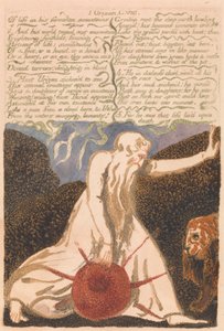 The First Book of Urizen, Plate 20, "Of Life Forsaken Mountains . . . ." (Bentley 23) by William Blake