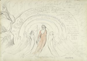 The Shades of Homer and other Poets of Antiquity, illustration to the Divine Comedy by Dante Alighieri, 1824-27 by William Blake