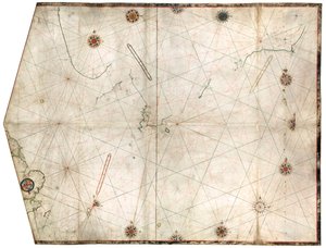 Portulan Chart Constructed by William Borough Showing the Sea Area of the North Sea and Baltic, from the East Coast of England to the Head of the Gulf of Sweden, c.1580