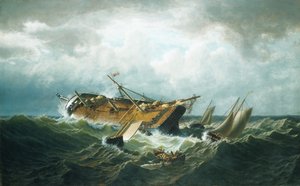Shipwreck off Nantucket after a Storm