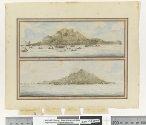 NE. side of Hummock Island, off South end of Mindanao. August 1791 and NE. side of Pulo Sanguy. South 4 degrees East South 60 degrees West. August 1791, c.1802 by William Bradley