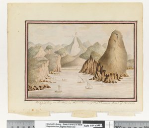 Fortified Bay on the Wt side the entrance of Rio Janeiro Coast of Brazil by William Bradley
