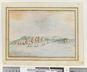Entrance of Port Jackson 27 January 1788, c.1802 by William Bradley