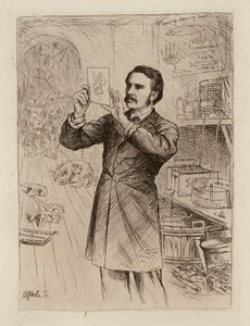 James Cossar Ewart, Professor of Natural History (engraving) by William Brassey (after) Hole