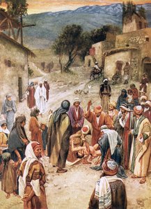 Jesus about to heal a boy from whom his disciples had failed to cast out a devil