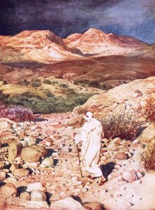 Jesus being led into the wilderness to be tempted by the devil by William Brassey Hole
