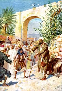 Jesus Cures a Blind Beggar - Bible by William Brassey Hole