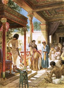 Judah pleading before Joseph for his brother Benjamin