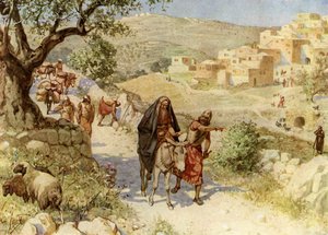 King David Fleeing from Jerusalem is Cursed by Shimei by William Brassey Hole