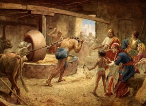 Samson Grinding in Prison at Gaza