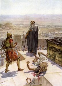 Samuel slaying Agag at Gilgal - Bible by William Brassey Hole