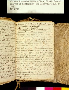 Clark Family Collection - Volume 6. Elkskin Journal, page 205, December 22-23, 1805 by William Clark