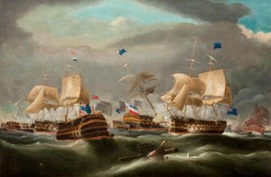Battle of Camperdown by William Clarkson (manner of) Stanfield