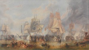 The Battle of Trafalgar, 21st October 1805 by William Clarkson (manner of) Stanfield