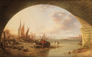 Old Vauxhall Bridge from Under an Arch of Westminster Bridge, c.1845 by William Clarkson Stanfield