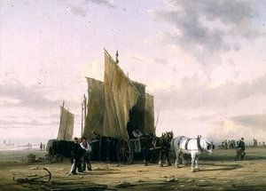 On The Coast at Yarmouth (one of a pair) by William Collins