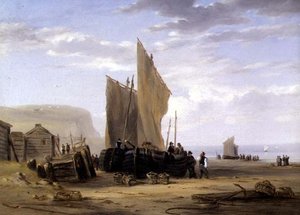 On the Coast of Yarmouth (one of a pair) by William Collins