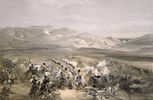 Charge of the Heavy Cavalry Brigade at the Battle of Balaclava on 25th October 1854, Engraved by E. Walker, pub. 1855 by William Crimea Simpson