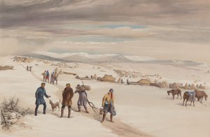 The Camp of the Second Division, Looking East. January 1855 by William Crimea Simpson