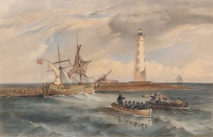 The Lighthouse at Cape Chersonese, Looking South by William Crimea Simpson