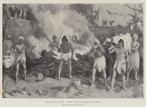 The Plague in India, a Hindu Burning-Ground for Victims