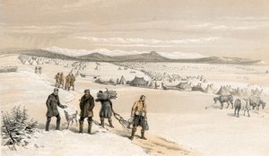 The Camp of the 2nd Division, Looking East, January 1855 by William Crimea Simpson