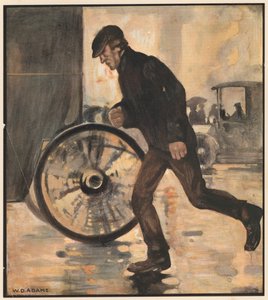 The Cab Runner, "The weary miles" by William Dacres Adams