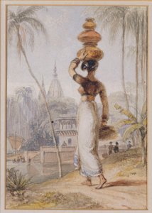 A Hindu Woman Carrying a Waterpot