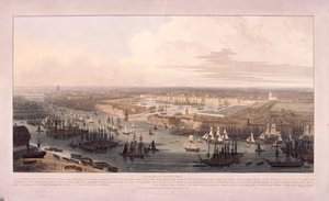 London Docks, 1803 by William Daniell