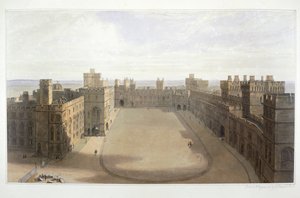 Looking onto the Quadrangle at Windsor by William Daniell